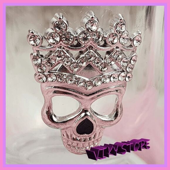 NWT ๐ Rhinestones Skull 16โoz Glass Mug Unique Design #7123 ๐ - Picture 2 of 4